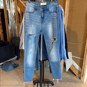 PacSun Ripped Blue Skinny Jeans